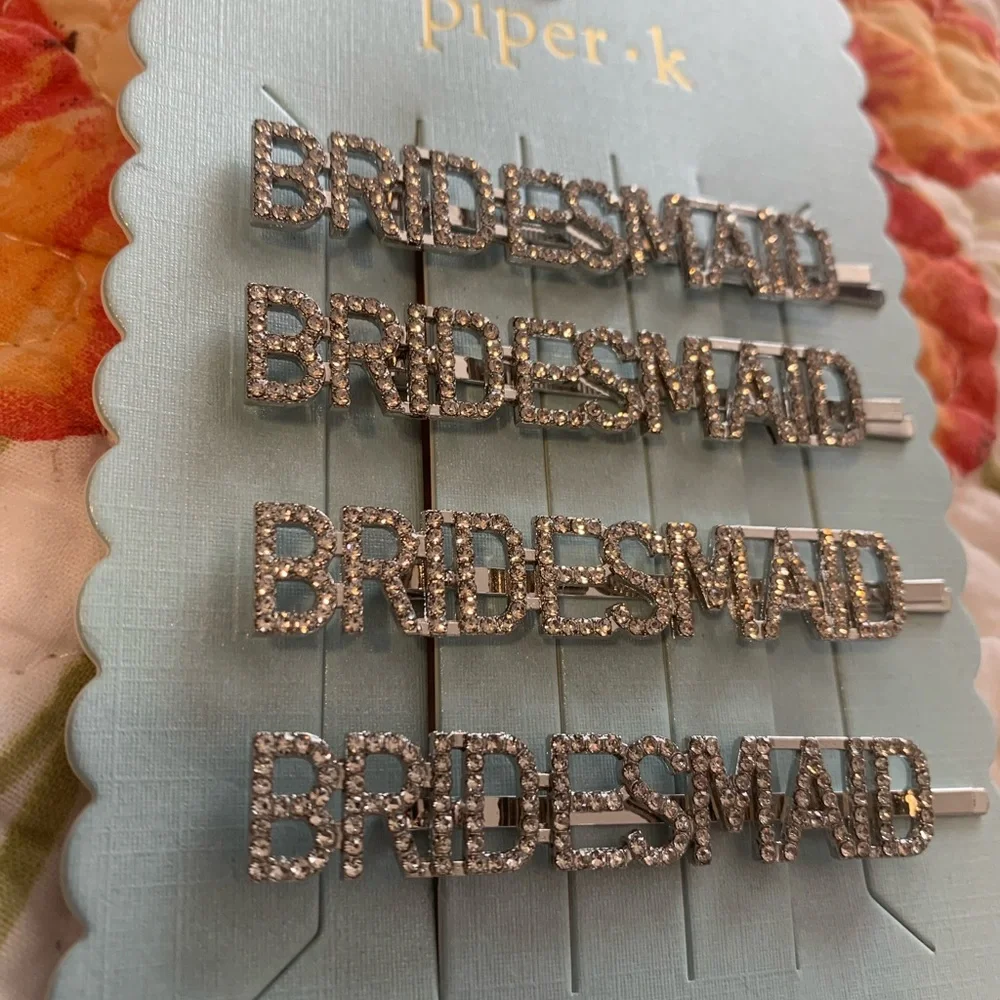 Silver Bridesmaid Rhinestones Hair Clips Pin Hair Piece